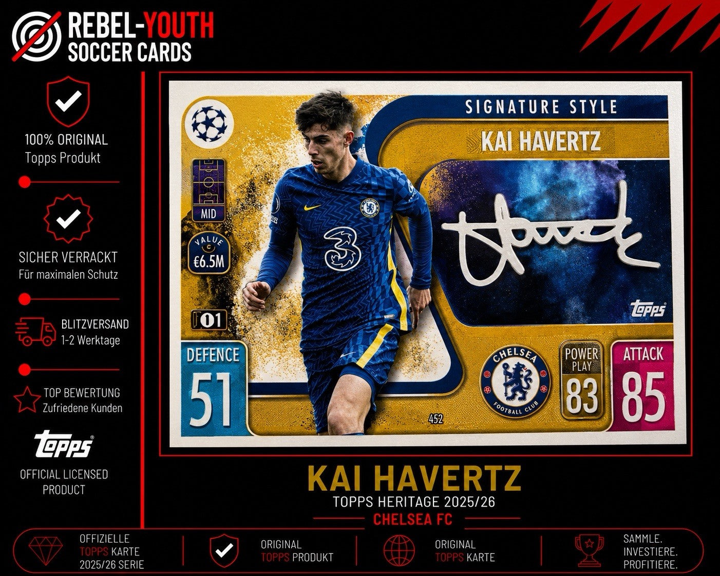 Topps Match Attax Champions League 21/22 Signature Style Kai Havertz 439