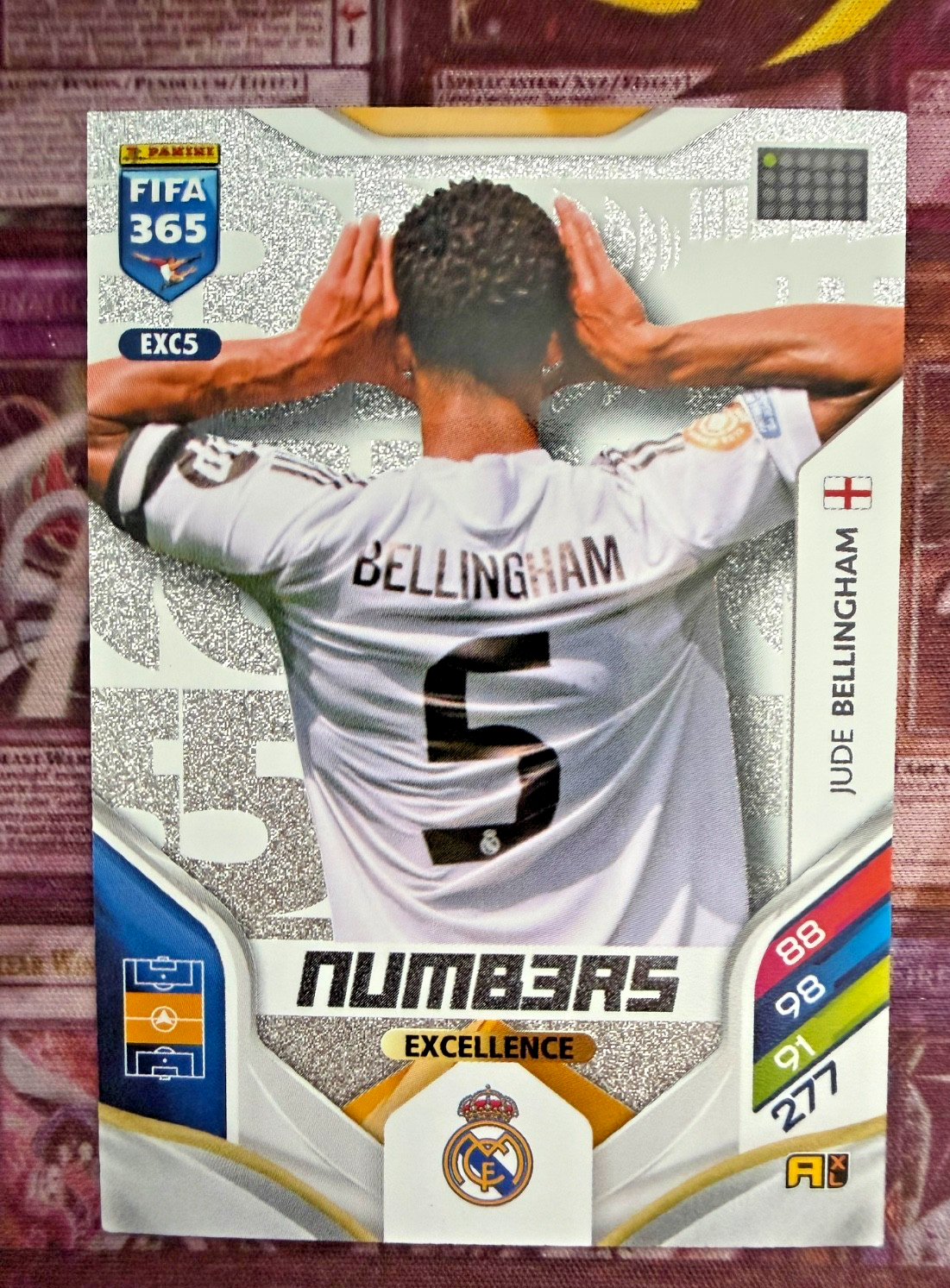 Jude Bellingham EXC5 Numbers Excellence Panini FIFA 365 2025/26 Real Madrid Engl