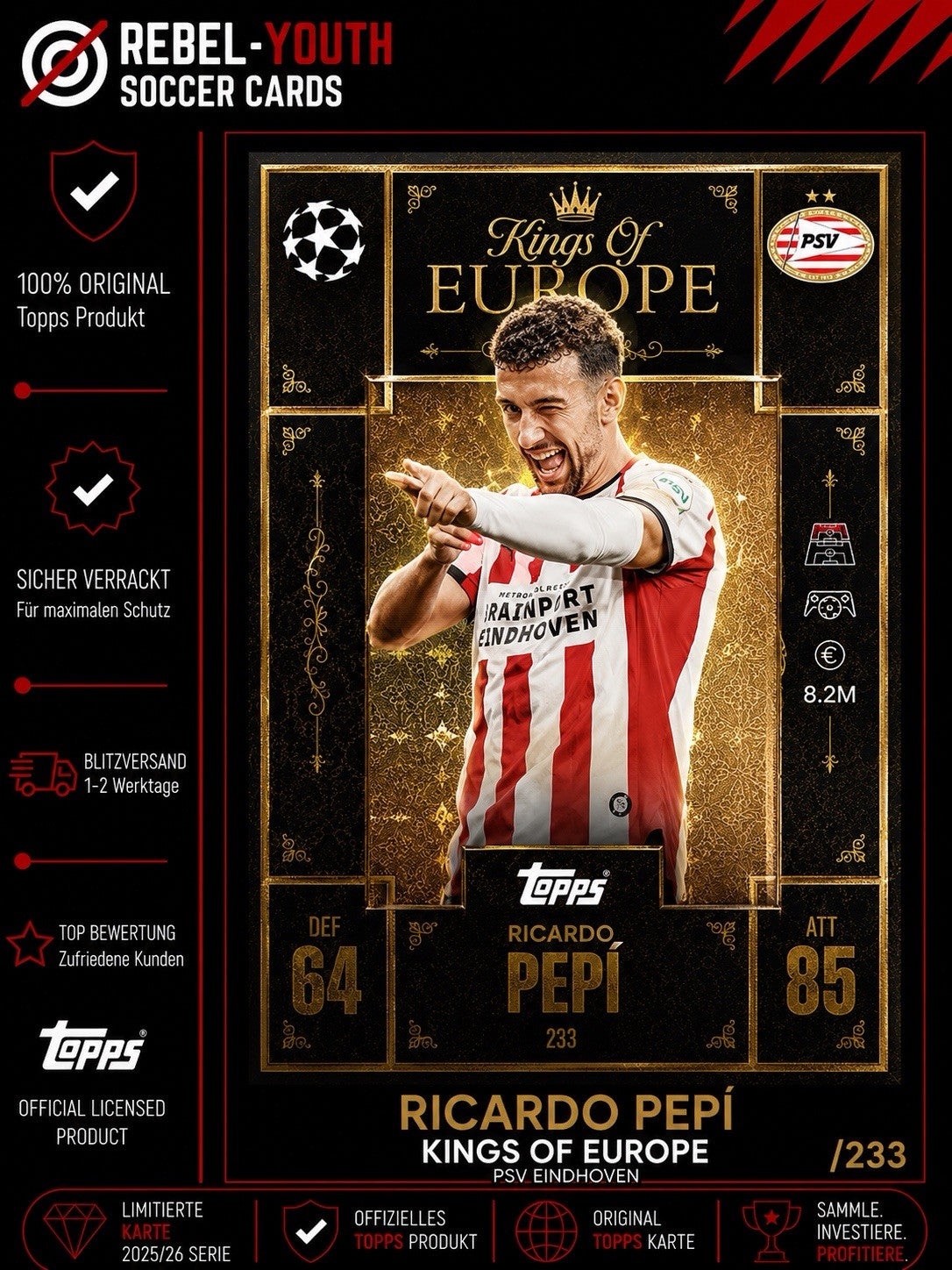 Ivan Perisic Topps Match Attax Extra 2025/26 Kings of Europe card # 252