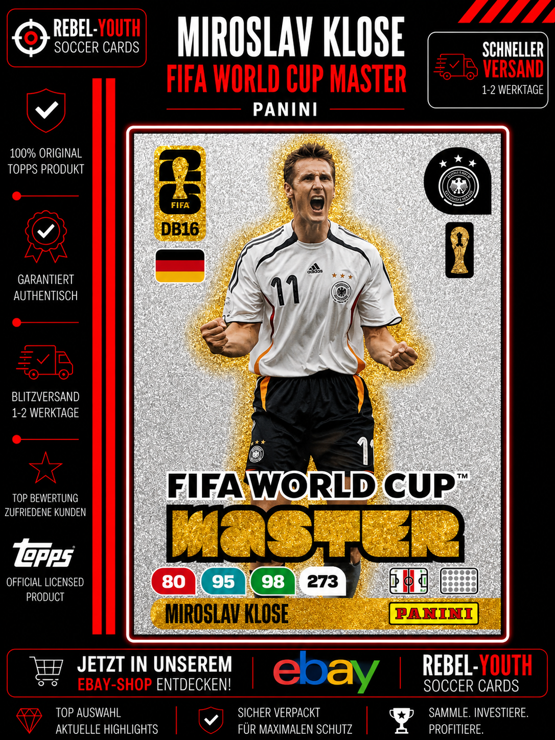 Panini Adrenalyn XL FIFA World Cup 2026 Master Miroslav Klose Deutschland DB16