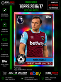 2025-26 Topps Premier League Mark Noble Retro Threads West Ham United Insert