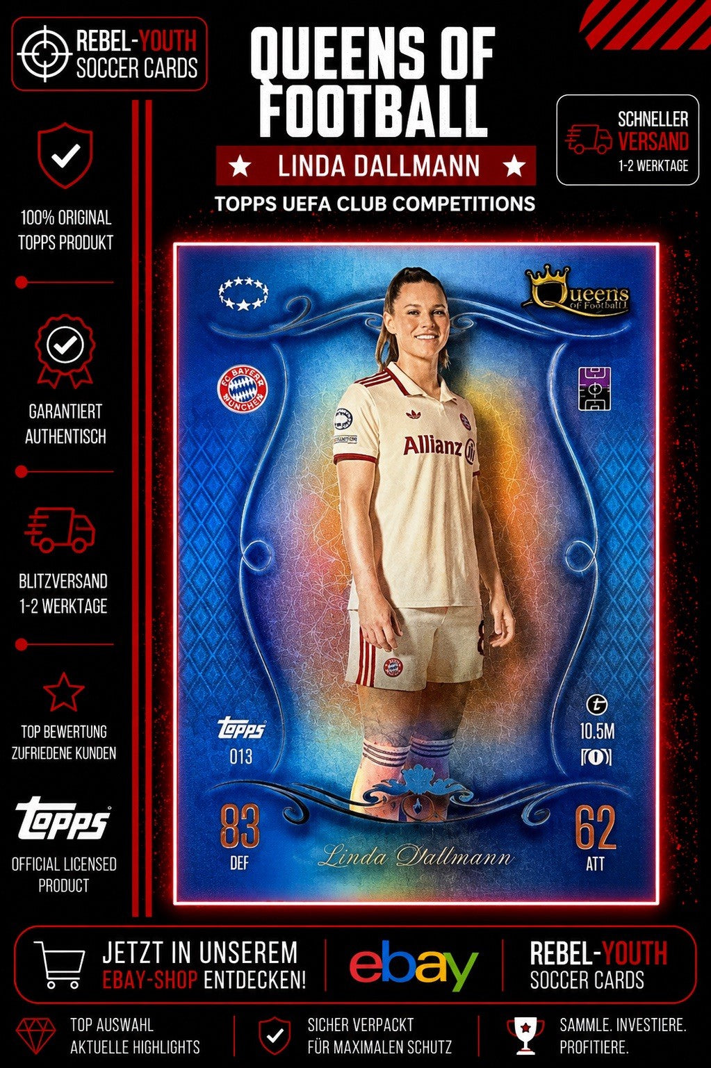 Linda Dallmann Queens of Football FC Bayern München Women Topps UEFA