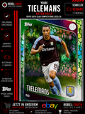 Youri Tielemans Green Leaf Parallel Topps UEFA Club Competitions 2025/26 Aston V
