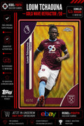 Loum Tchaouna Gold Wave Refractor 40/50 Topps Chrome Premier League 2024/25
