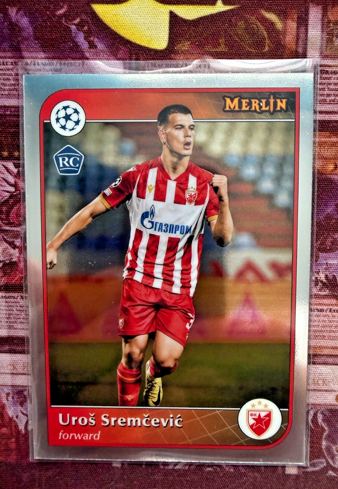 Uroš Sremčević RC Topps Merlin 2024/25 Rookie Card FK Crvena Zvezda Red Star