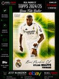 Kylian Mbappé Bona Fide Baller Topps 2024/25 Real Madrid Insert
