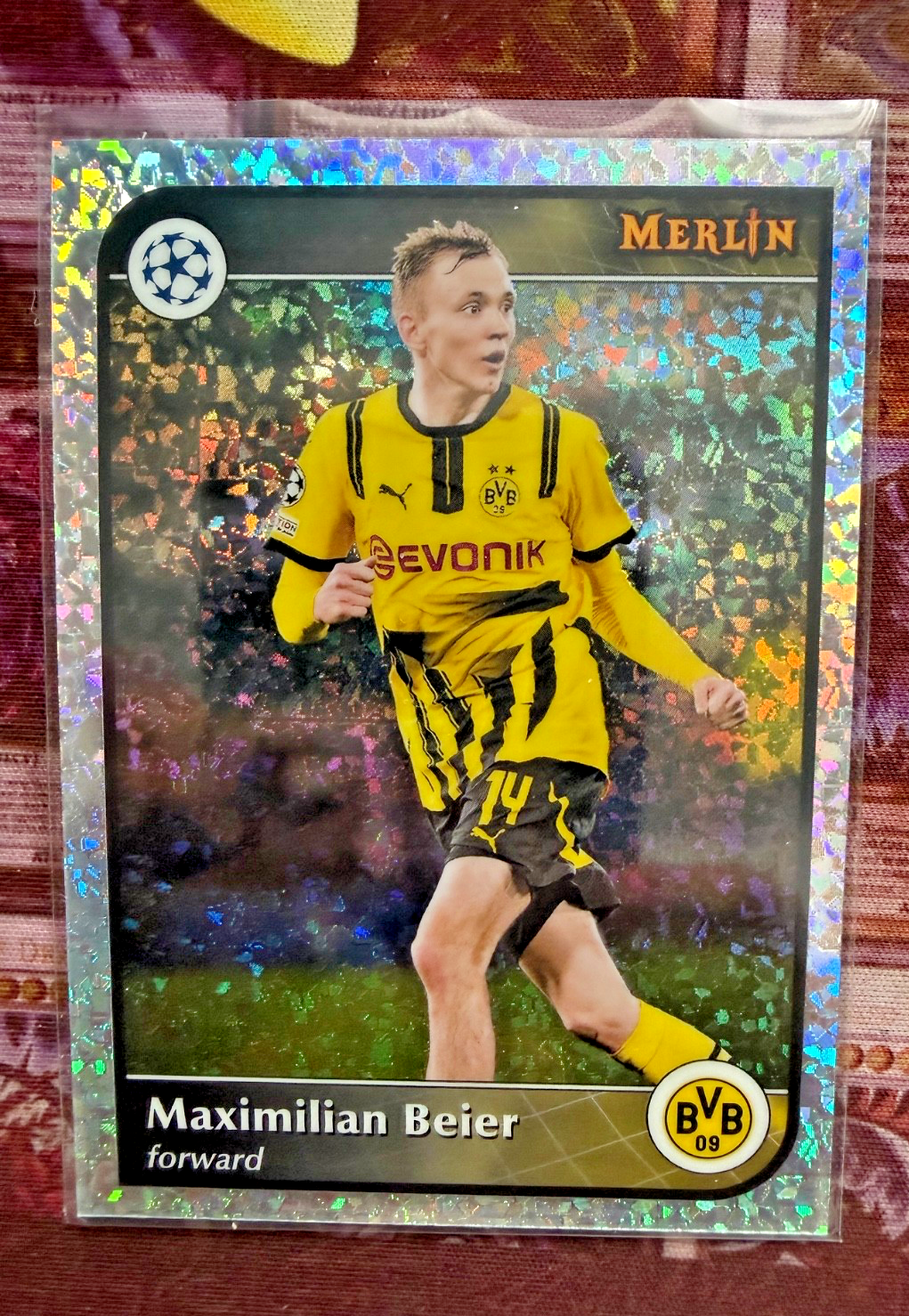 Maximilian Beier Topps Merlin  Speckle Refractor Borussia Dortmund BVB Parallel