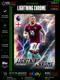 Kyle Walker Lightning Chrome Topps Chrome Premier League LC - 21 Burnley