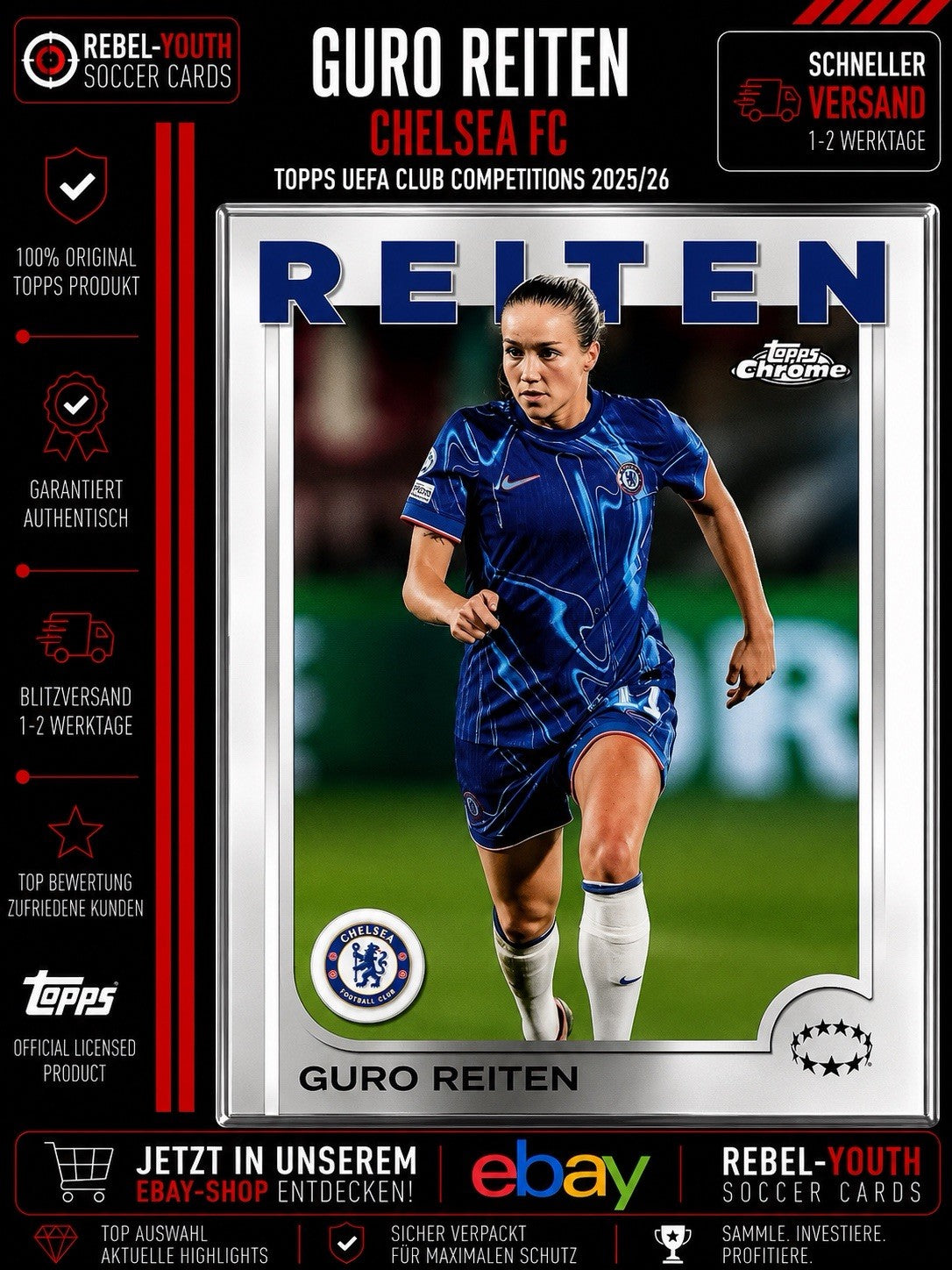 Guro Reiten Topps UEFA Club Competitions 2025/26 Chelsea FC Base Card