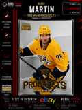 Brady Martin Premium Prospects SkyBox Metal Universe 2024-25 Nashville Predators
