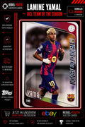 Lamine Yamal UCL Team of the Season FC Barcelona 2024/25 Topps Football Card