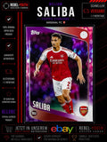William Saliba Topps Chrome Purple Parallel Arsenal 2024/25 #DEF Near Mint