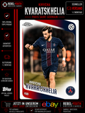 Khvicha Kvaratskhelia Topps Chrome Paris Saint-Germain PSG UEFA Champions League
