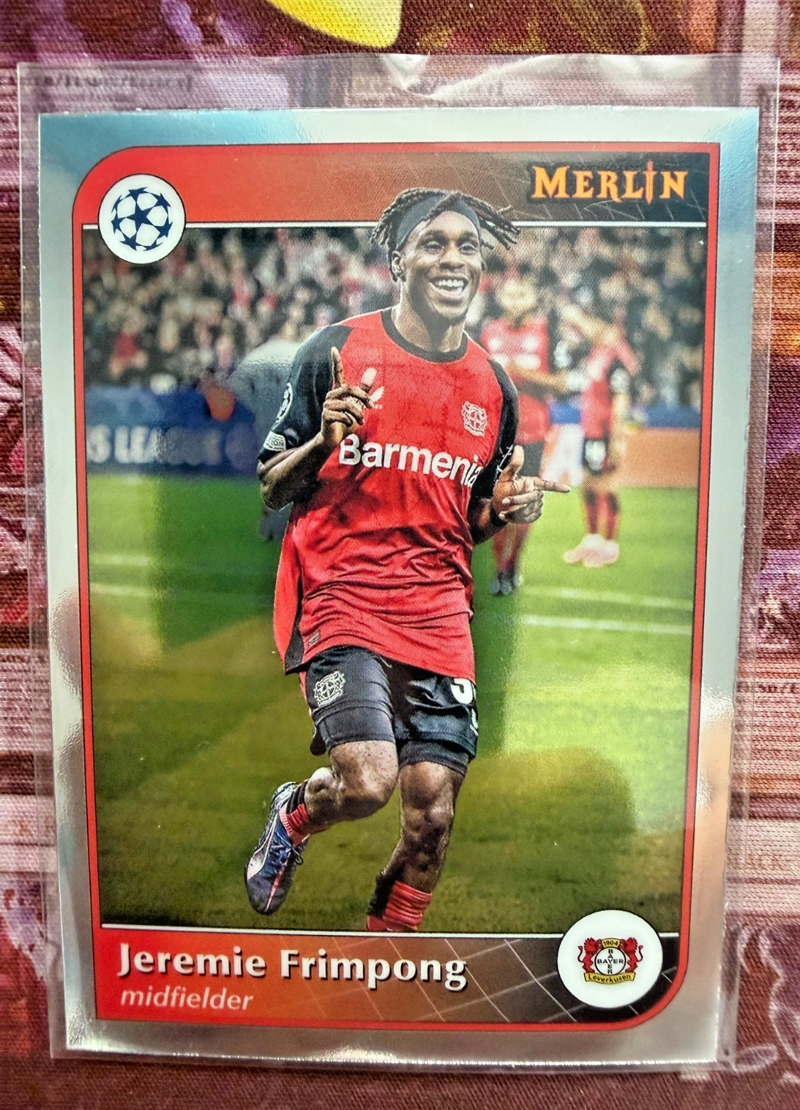 Jeremie Frimpong Topps Merlin 2024/25 Bayer Leverkusen UEFA Champions League Bas
