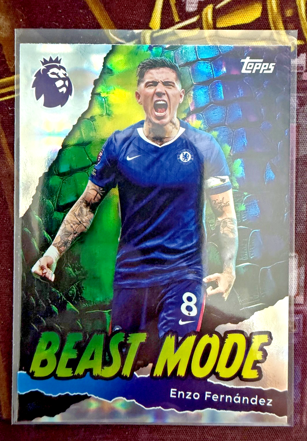 Enzo Fernández Beast Mode #424 Topps Premier League 2025/26 Chelsea Insert