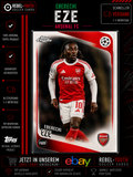 Eberechi Eze Topps Chrome 2025/26 Arsenal FC Base Card UCC UEFA England