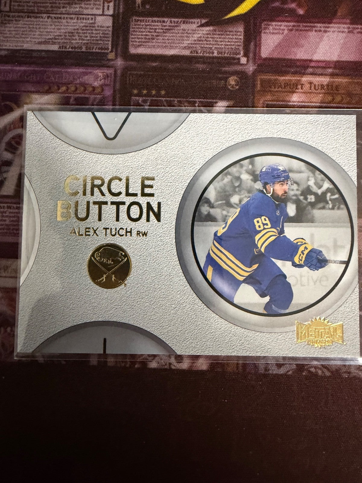 Alex Tuch 2024-25 SkyBox Metal Universe Circle Button Insert Buffalo Sabres