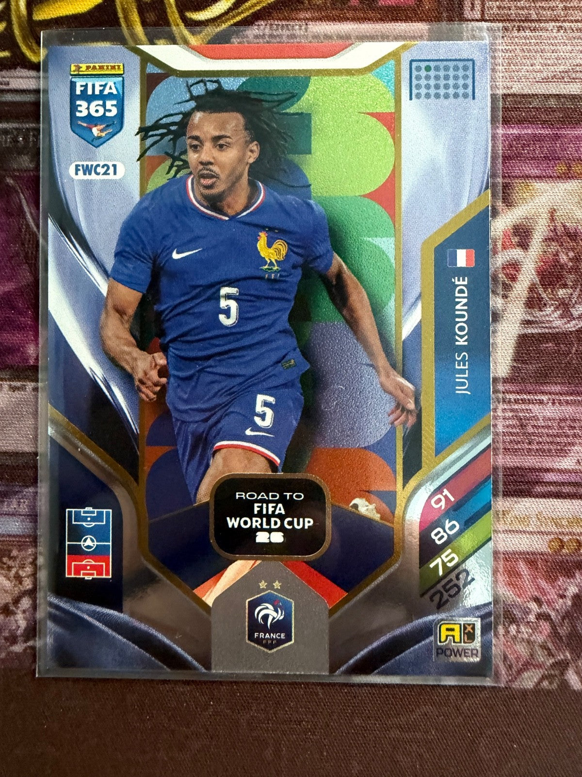 JULES KOUNDE   PANINI FIFA 365 ADRENALYN XL 2026  ROAD TO FIFA WORLD CUP # FWC21