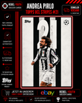 Andrea Pirlo Topps UCL Stripes #21 Juventus Legend Insert UEFA Champions League
