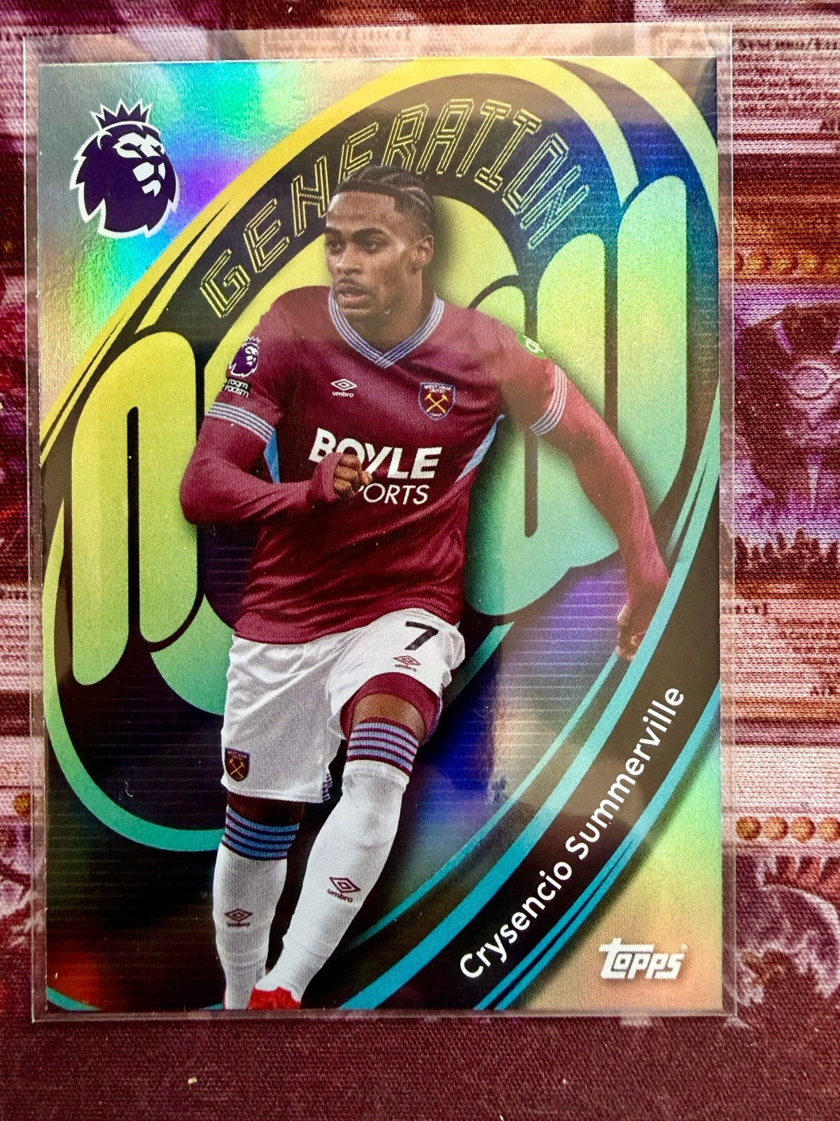 2025-26 Topps Premier League West Ham United generation Crysencio Summerville
