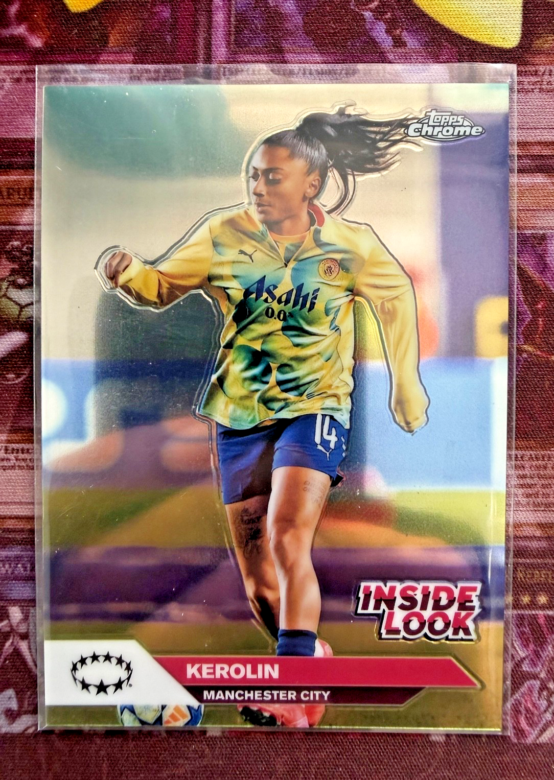 Kerolin Inside Look 2024-25 Topps Chrome UEFA Women Manchester City Insert