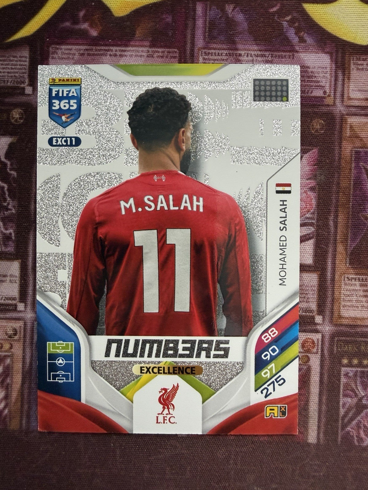 Mohamed Salah Numbers Excellence EXC11 Panini FIFA 365 2026 Liverpool Egypt